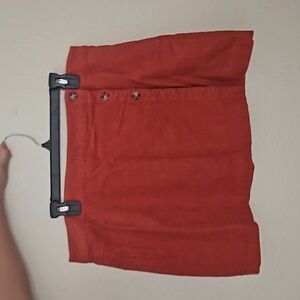Corduroy burn orange skirt